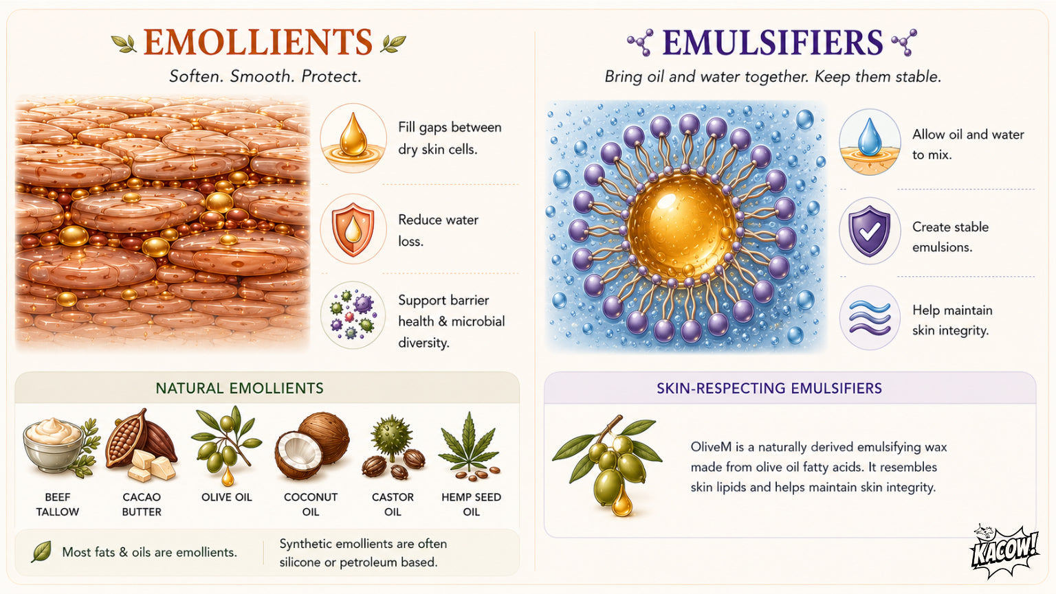 3) INGREDIENTS - preservatives, emulsifiers & emollients